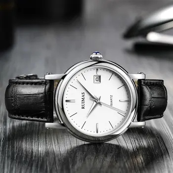 RUIMAS Fashion Mens Quartz Watches Sapphire Sport Wristwatch Waterproof Large Dial Business Casual Watch Clock Montre Homme