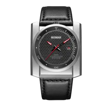 RUIMAS Luxury Men Watches Automatic Mechanical Wrist Watch for Mens Fashion Leather Business Casual Clock Montre Homme 6775