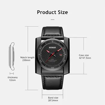 RUIMAS Luxury Men Watches Automatic Mechanical Wrist Watch for Mens Fashion Leather Business Casual Clock Montre Homme 6775