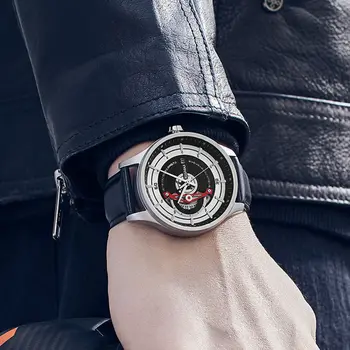RUIMAS Mens Watches Luxury Fashion Sports Wristwatch Leather Strap Men's Army Military Watch Automatic Mechanical Man Clock 6786