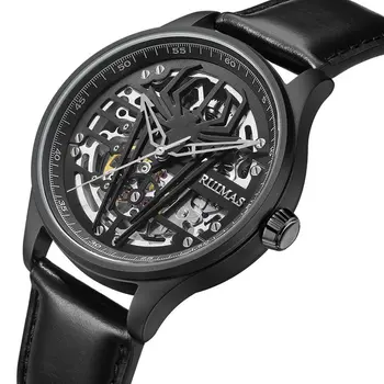 RUIMAS Mens Watches Leather Sports Watches Men's Army Military Wrist Watch Automatic Mechanical Male Clock Reloj Hombre 6787
