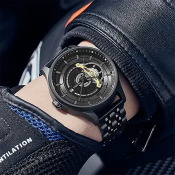 RUIMAS Luxury Business Watches for Mens Fashion Stainless Steel Automatic Mechanical Watch Waterproof Date Wristwatch Clock 6786