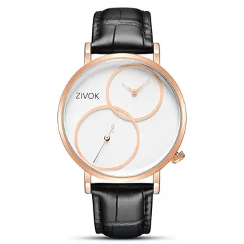 ZIVOK Large Dial Men's Quartz Watches Leather Bracelet Sport Men Watches Waterproof Male Clock Reloj Hombre