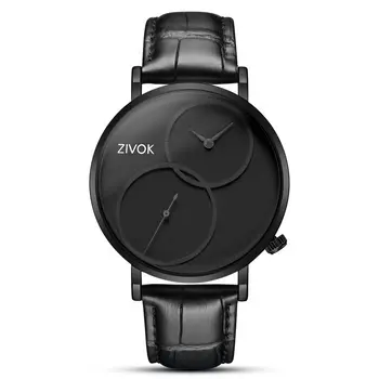 ZIVOK Large Dial Men's Quartz Watches Leather Bracelet Sport Men Watches Waterproof Male Clock Reloj Hombre
