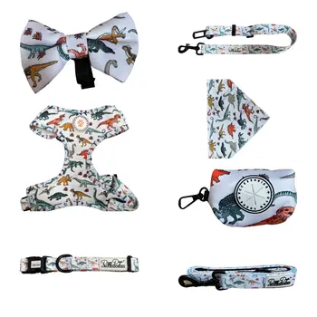 Dinosaur Print (7-Piece, Full Dog Accessories Set) by Doggy Days