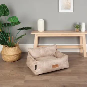 Kensington Box Dog Bed (in Cream, Chocolate, Navy or Grey) by Scruffs
