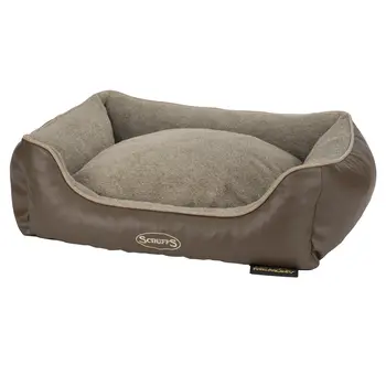 Chateau Memory Foam Orthopaedic Box Dog Bed (Dove, Latte) by Scruffs