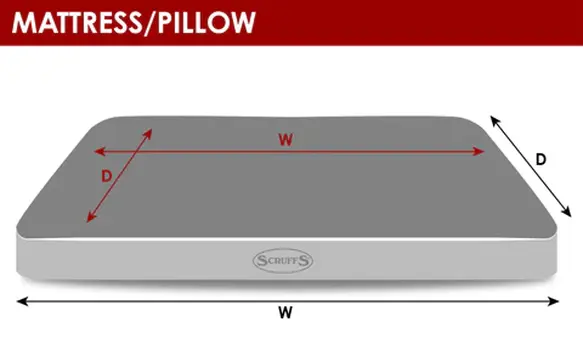 Highland Dog Mattress (in Blue, Red or Grey) by Scruffs