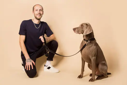 Black Dog Lead (Vegan Apple Leather) – by Skylos Collective