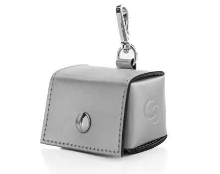Dog Poop Bag Holder (Vegan Apple Leather) in Black, Silver, Blush Pink, Ice Blue or Forest Green – by Skylos Collective