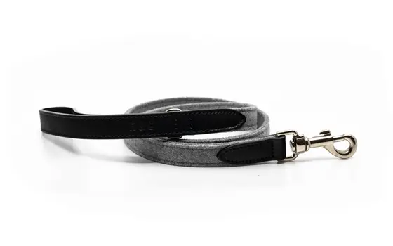 “Eton” Fabric & Leather Dog Lead – by Ralph & Co