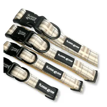 Oxford "Sand" Adjustable Dog Collar – by Flossie & Floof