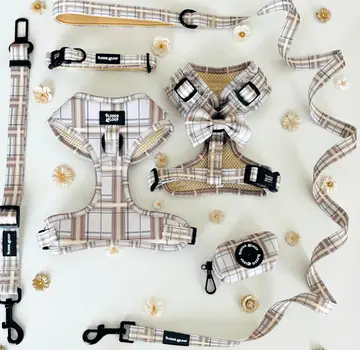 Oxford "Sand" Adjustable Dog Collar – by Flossie & Floof