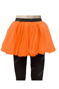 Crazy Chick Women 2 Layers Orange Ladies Tutu Skirt