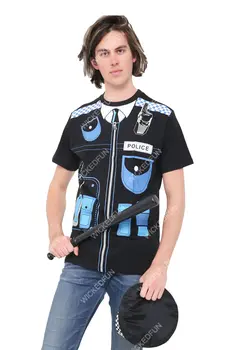 Wickedfun Men Police Printed T-Shirt