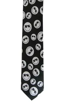 Black Smiley Face Neck Tie
