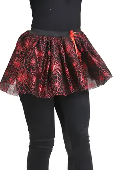 Crazy Chick Women 4 Layer Red Spider Skirt