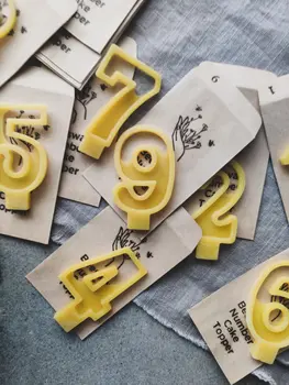Beeswax Number Cake Topper (full set 0-9)