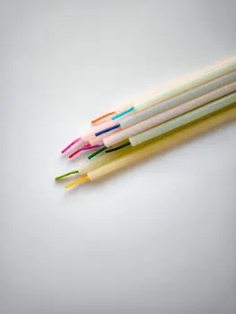 white beeswax Birthday Candles