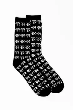 Jacquard Knitted Crew Socks