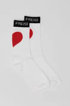 Jacquard Knitted Crew Socks