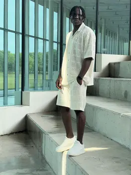 Textured Shorts – Cream