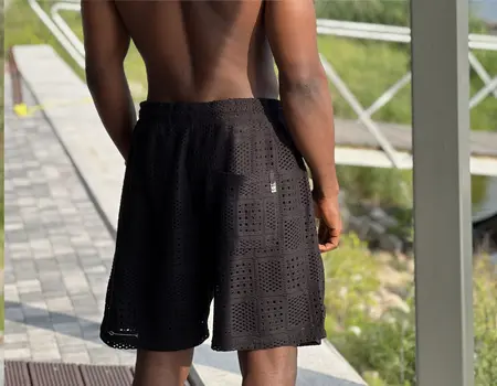 Textured Shorts – Cream