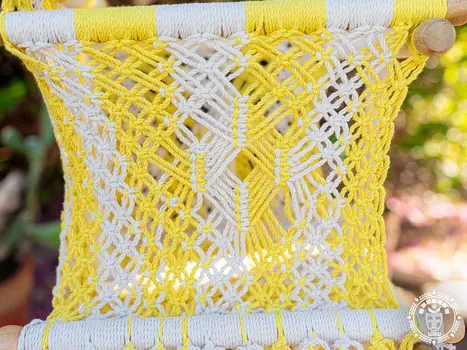 Macrame baby hammock Amarillo