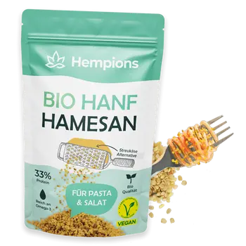 Bio Hanf Hamesan – vegane Streukäse-Alternative