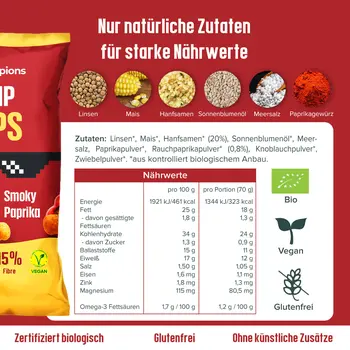 Bio Hemp Flips Smoky Paprika
