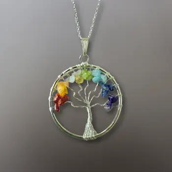 Tree of Life Gemstone Necklace