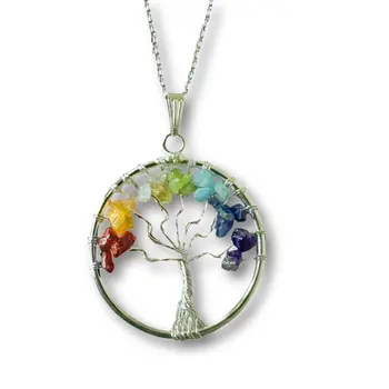 Tree of Life Gemstone Necklace