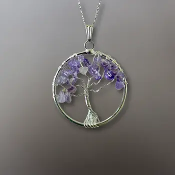 Tree of Life Gemstone Necklace