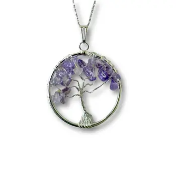 Tree of Life Gemstone Necklace