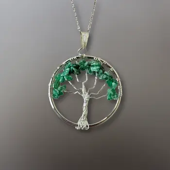 Tree of Life Gemstone Necklace