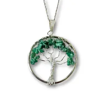 Tree of Life Gemstone Necklace