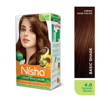 Nisha Creme Hair Color for Women and Men - Golden Blonde, 120gm, Long-lasting, 100% Grey Coverage Permanent Hair Colour
