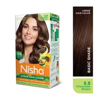 Nisha Creme Hair Color for Women and Men - Light Blonde, 120gm, Long-lasting, 100% Grey Coverage Permanent Hair Colour