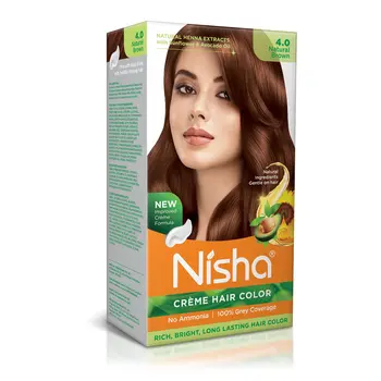 Nisha Creme Hair Color for Women and Men - Golden Blonde, 120gm, Long-lasting, 100% Grey Coverage Permanent Hair Colour
