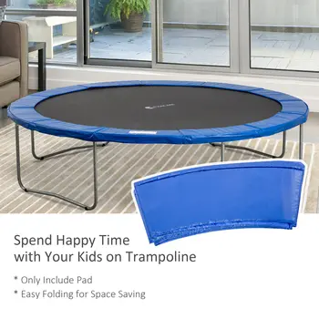 Safety Trampoline Pad, 13ft Surround Foam Padding, Outdoor Activity Protection, Blue and Green
