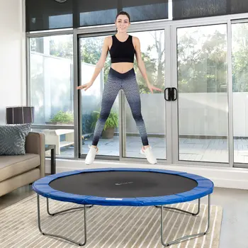 Safety Trampoline Pad, 13ft Surround Foam Padding, Outdoor Activity Protection, Blue and Green