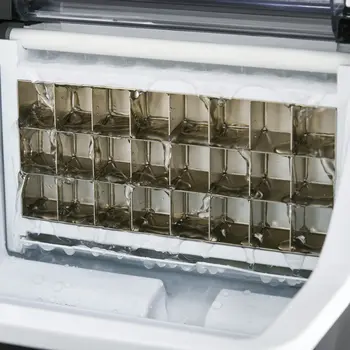Ice Maker Machine Countertop, 20Kg in 24 Hrs, 24 Cubes Ready in 14-18Mins, Stainless Steel Ice Cube Maker, 3.2L w/ Adjustable | HOMCOM