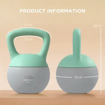 6KG Kettlebell, Soft Kettle Bell with Non-Slip Handle for Home Gym Weight Lifting and Strength Training | SPORTNOW