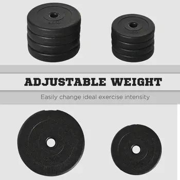 20KG Adjustable Weights Dumbbells Set, Dumbbell Hand Weights for Home Office Gym Body Fitness Lifting Training, Black | HOMCOM