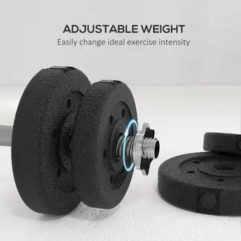 30KG Adjustable Dumbbells Set, Hand Weights Set for Home Gym Weight Lifting Training | HOMCOM