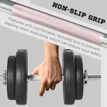 20KG Adjustable Weights Dumbbells Set, Dumbbell Hand Weights for Home Office Gym Body Fitness Lifting Training, Black | HOMCOM
