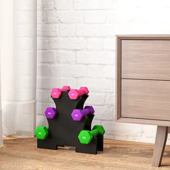 2 x 1kg, 2 x 2kg, 2 x 3kg Dumbbells Set with Dumbbell Rack, Hand Weights for Home Gym Training | SPORTNOW