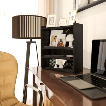 Four-Tier PC Desk Organiser - Dark Brown by HOMCOM