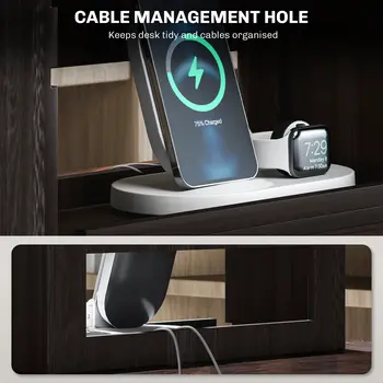 Four-Tier PC Desk Organiser - Dark Brown by HOMCOM