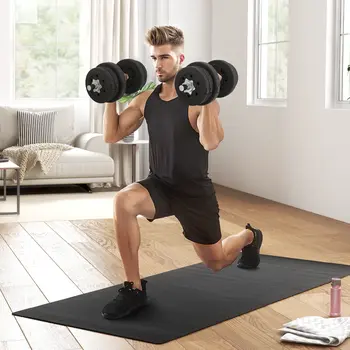 25KG Adjustable Weights Dumbbells Set, Dumbbell Hand Weights for Home Office Gym Body Fitness Lifting Training, Black by HOMCOM